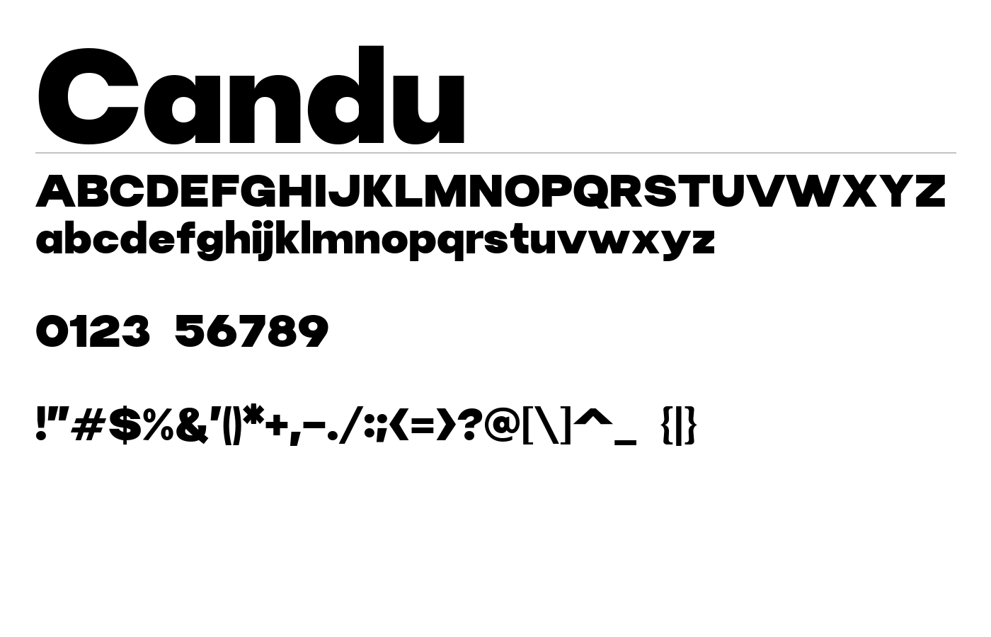 Candu Font preview