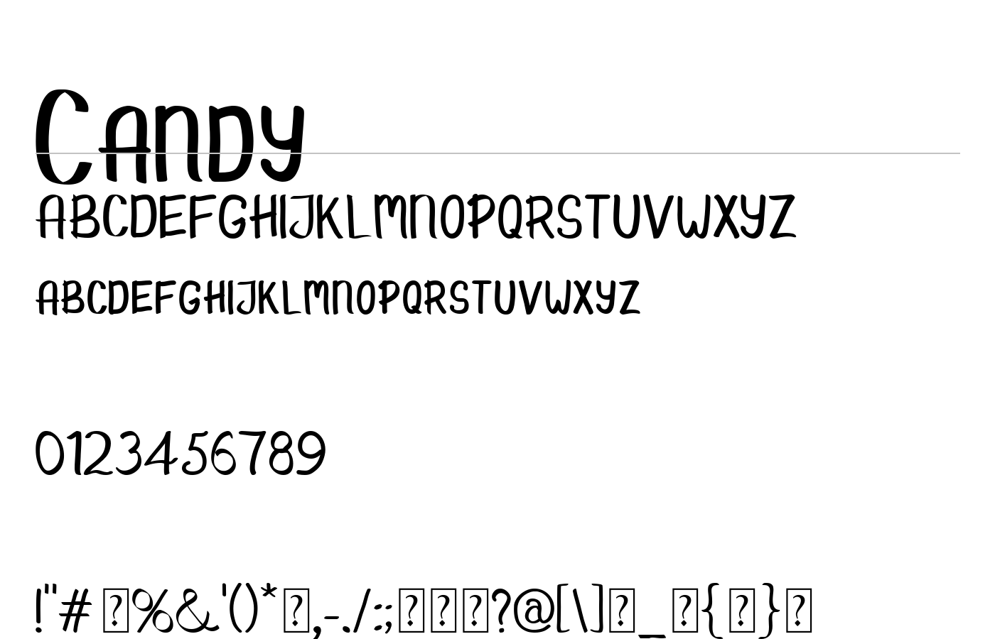 Candy Font preview