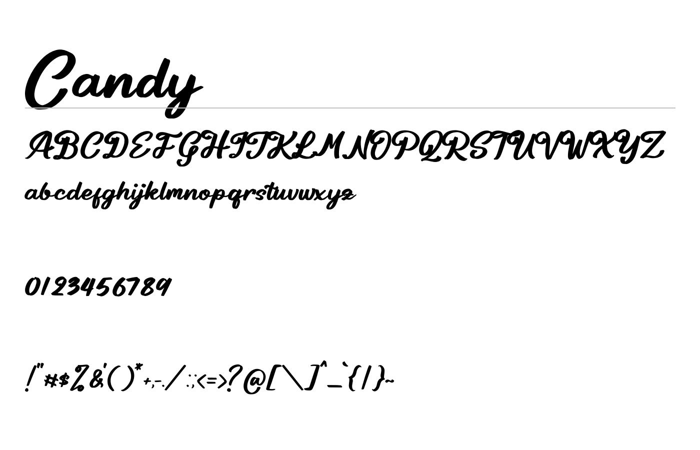 Candy Font preview