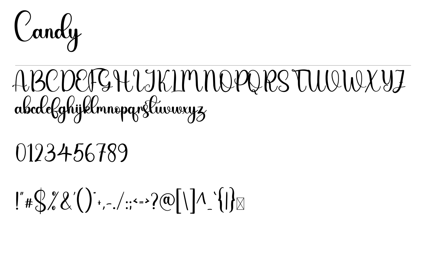 Candy Font preview