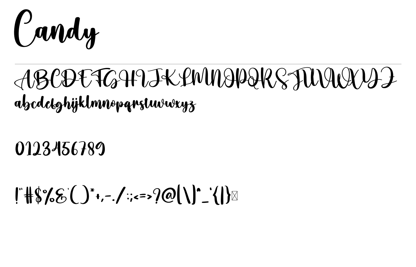 Candy Font preview