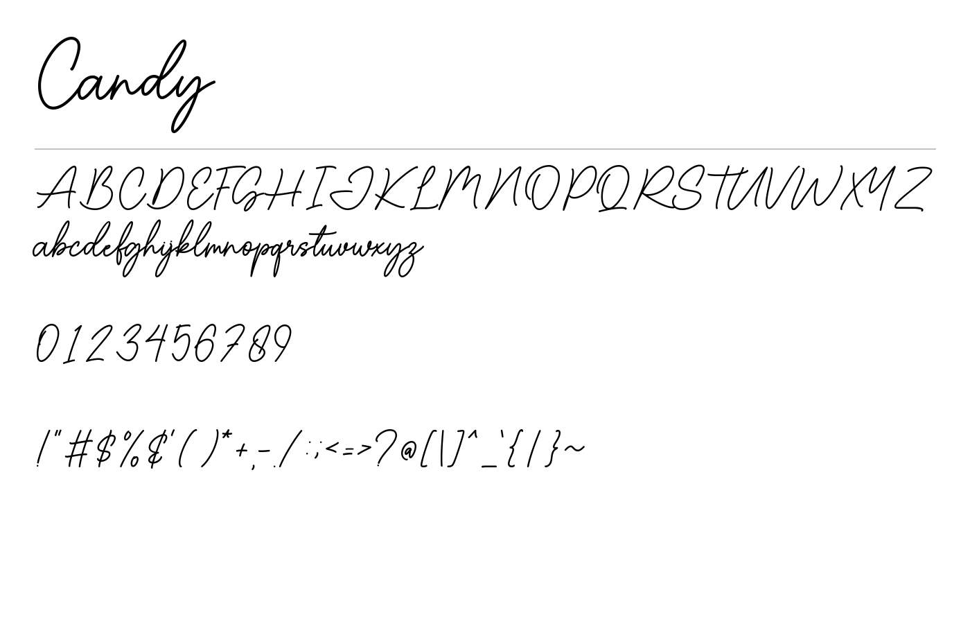 Candy Font preview