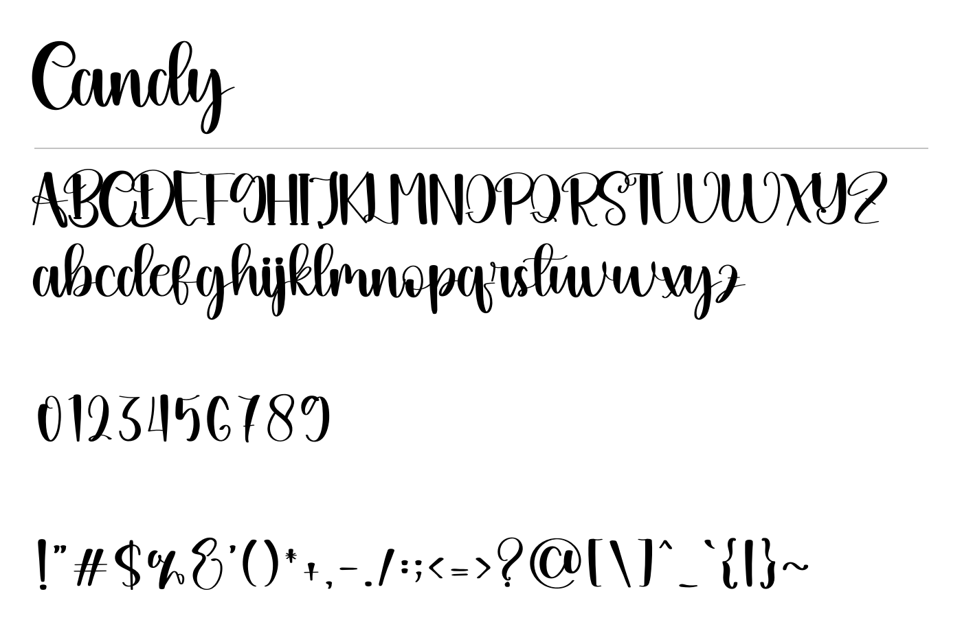 Candy Font preview