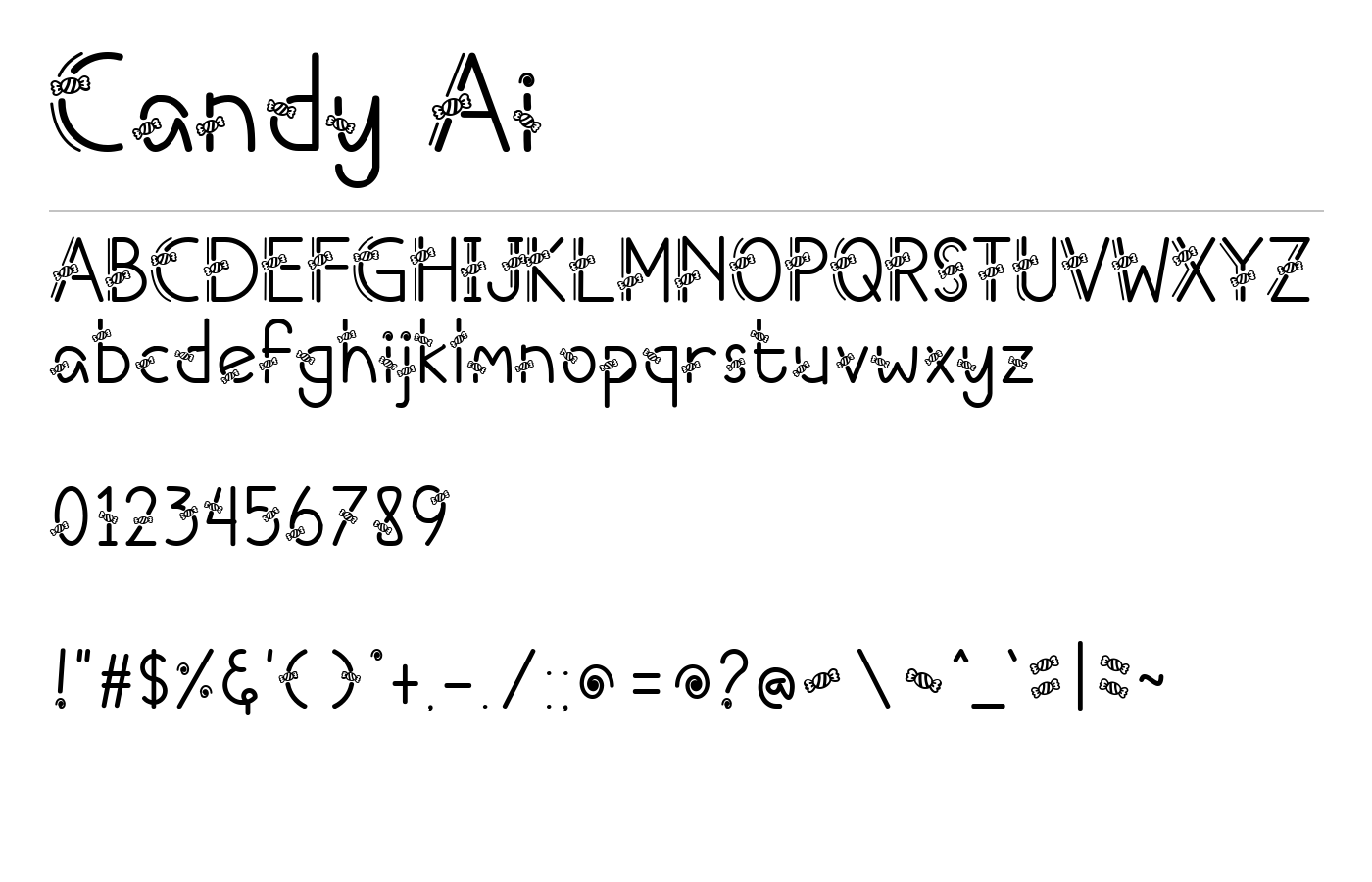 Candy Ai Font preview