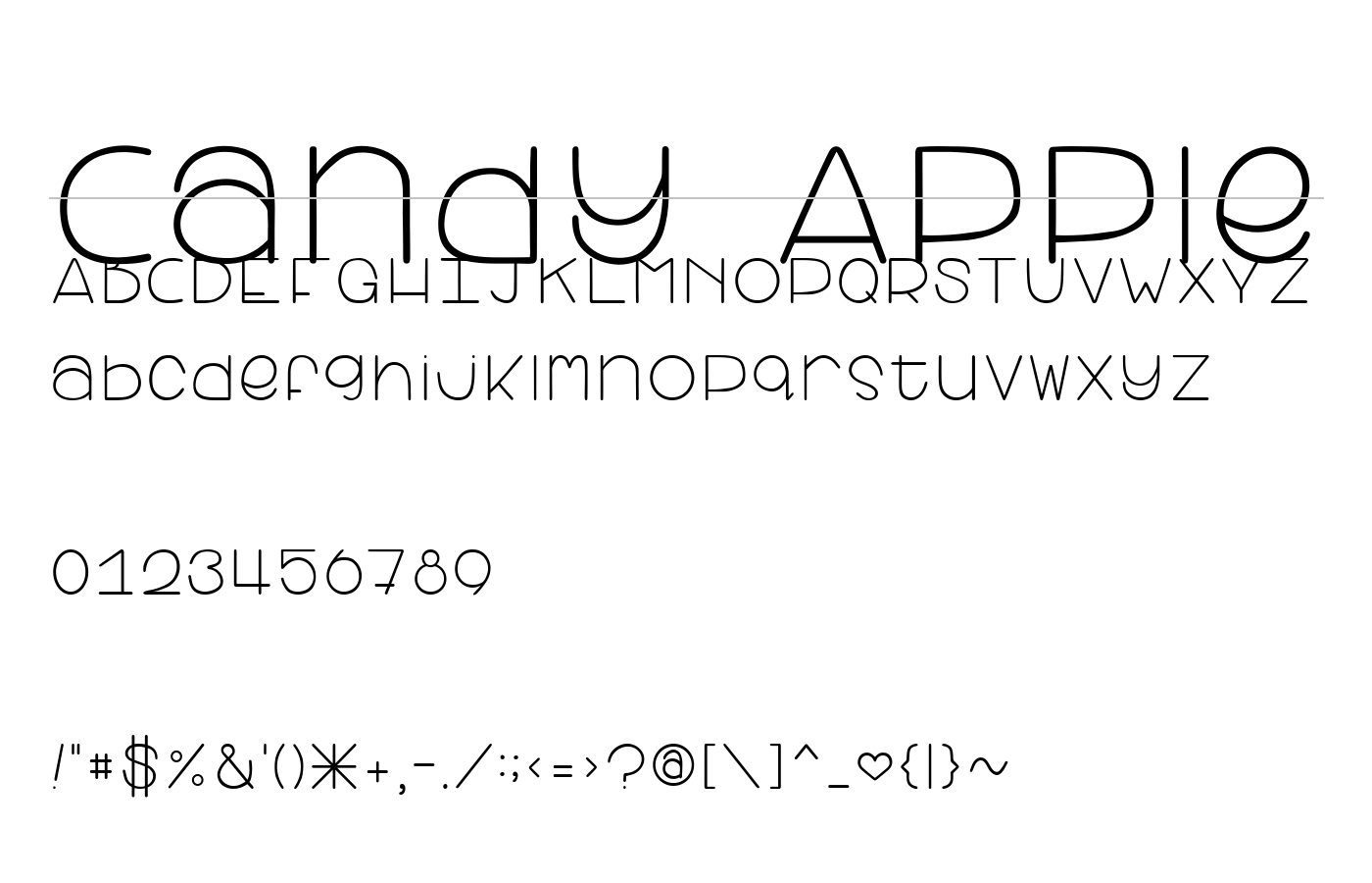 Candy Apple Font preview
