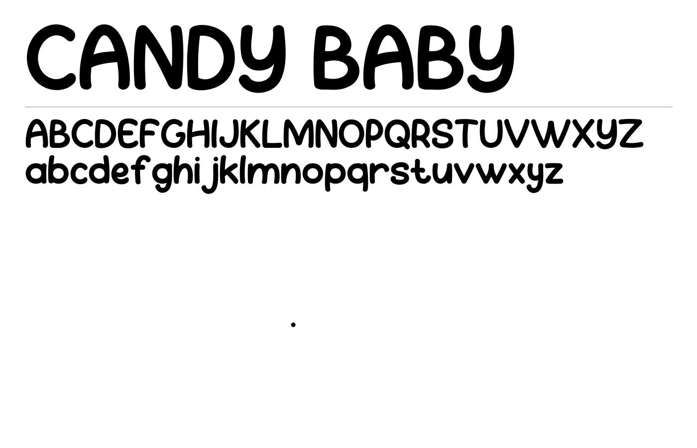 CANDY BABY Font preview