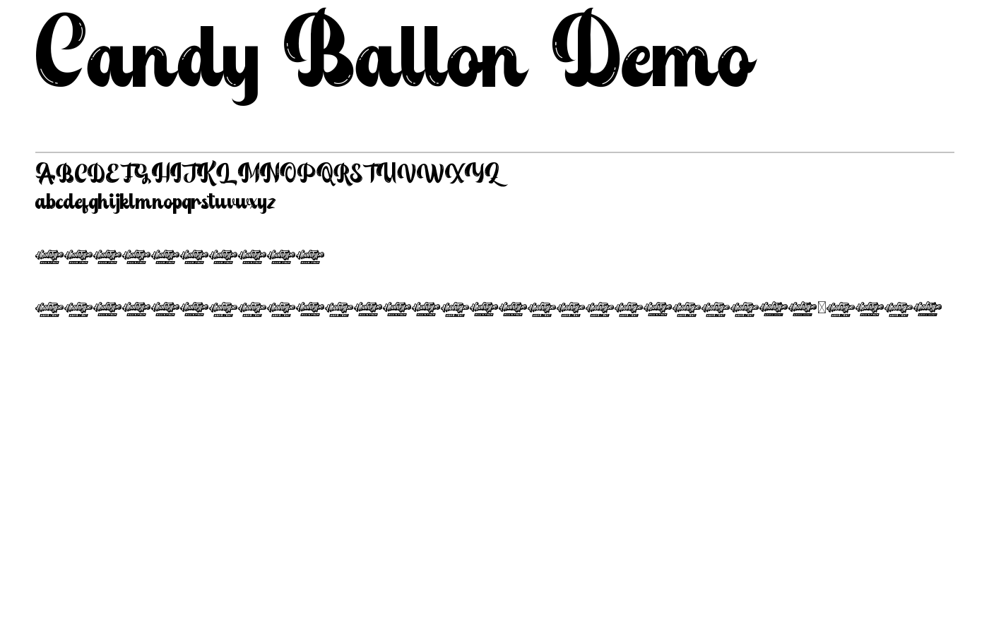 Candy Ballon Demo Font preview