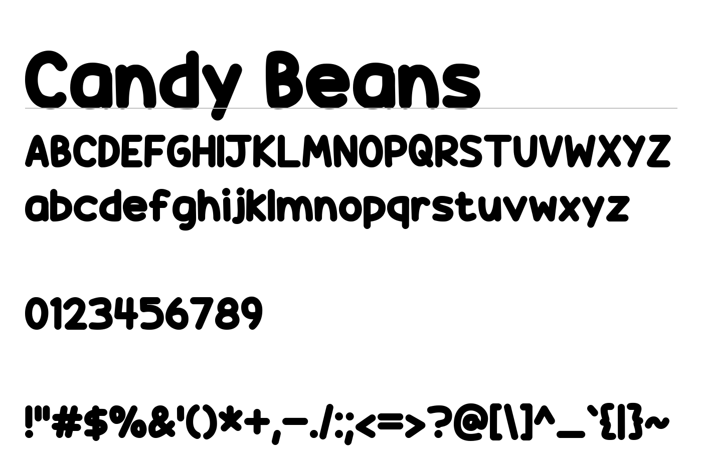 Candy Beans Font preview