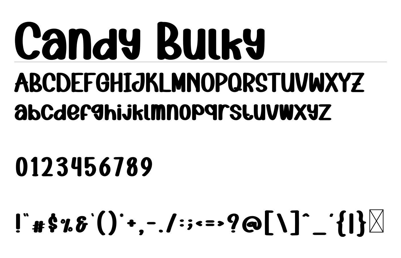 Candy Bulky Font preview