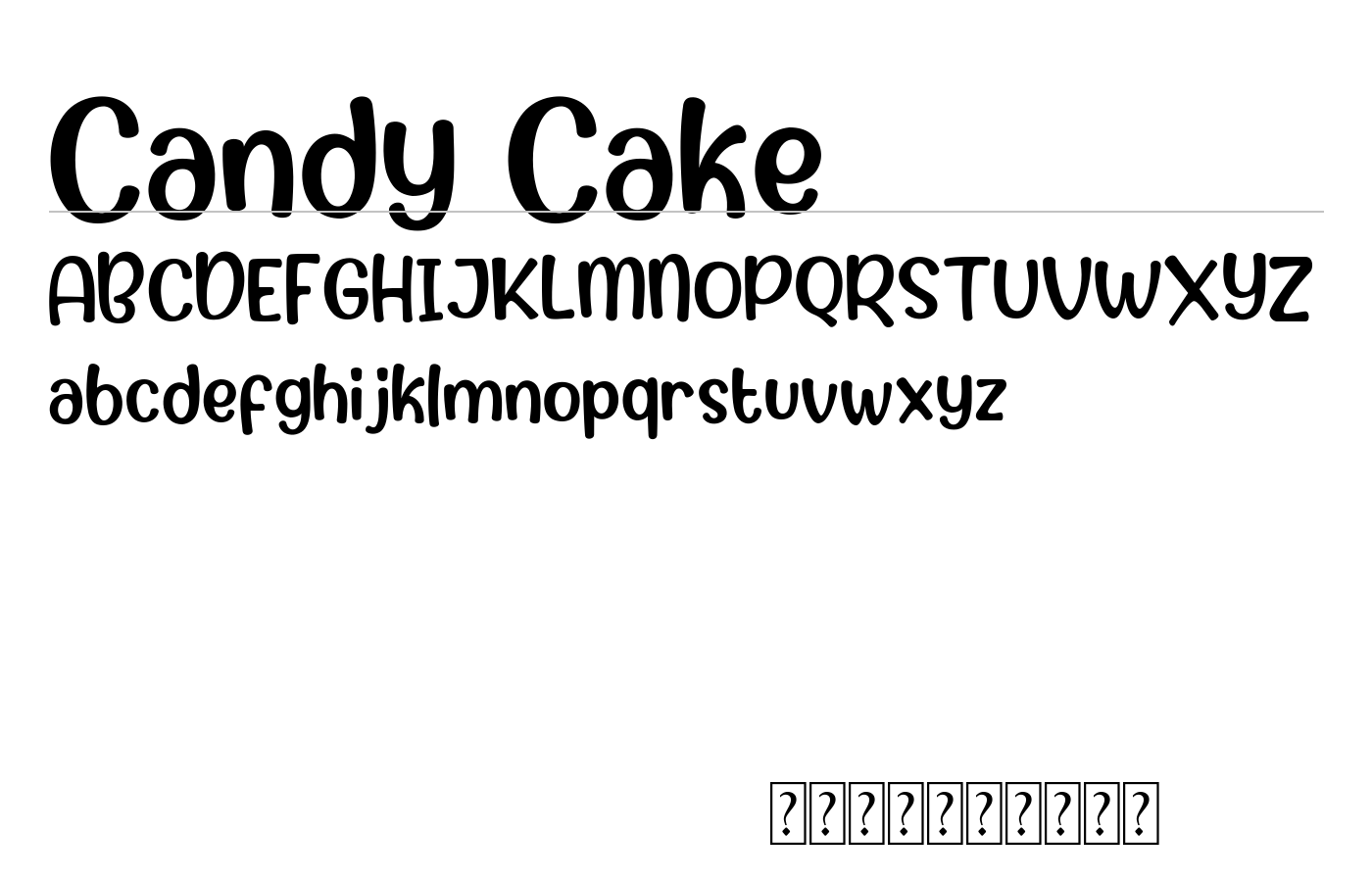 Candy Cake Font preview