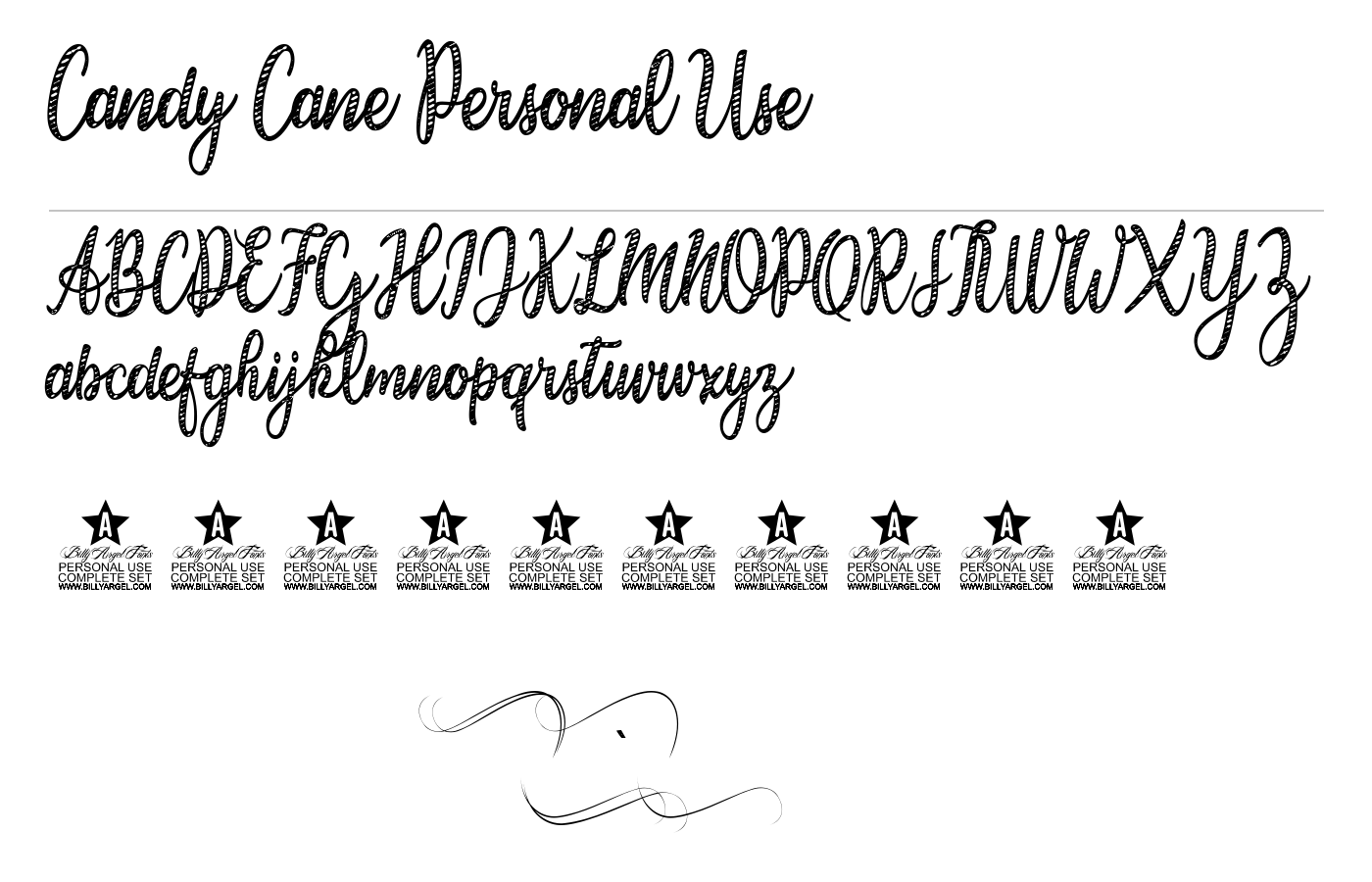 Candy Cane Personal Use Font preview