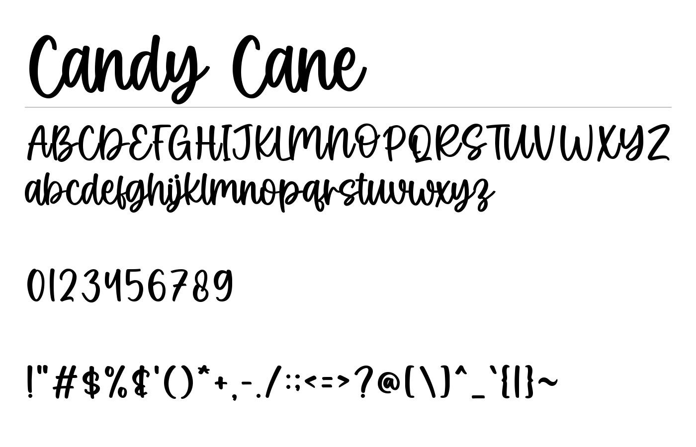 Candy Cane Font preview