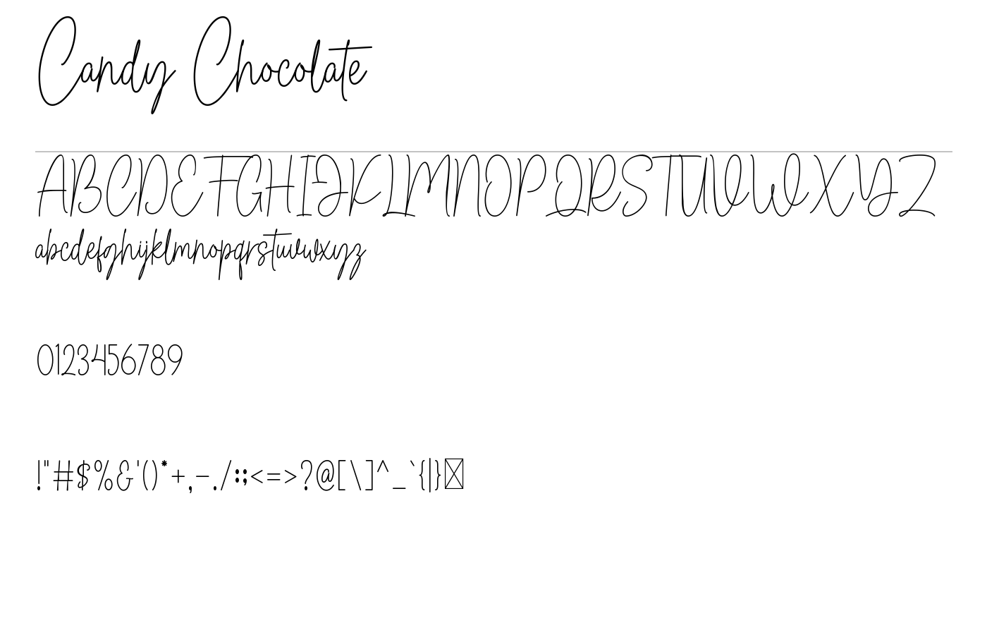 Candy Chocolate Font preview
