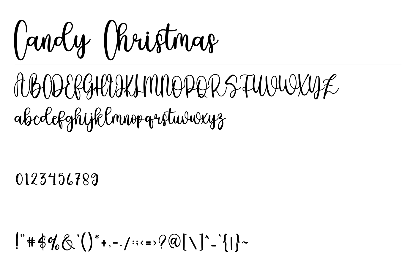 Candy Christmas Font preview