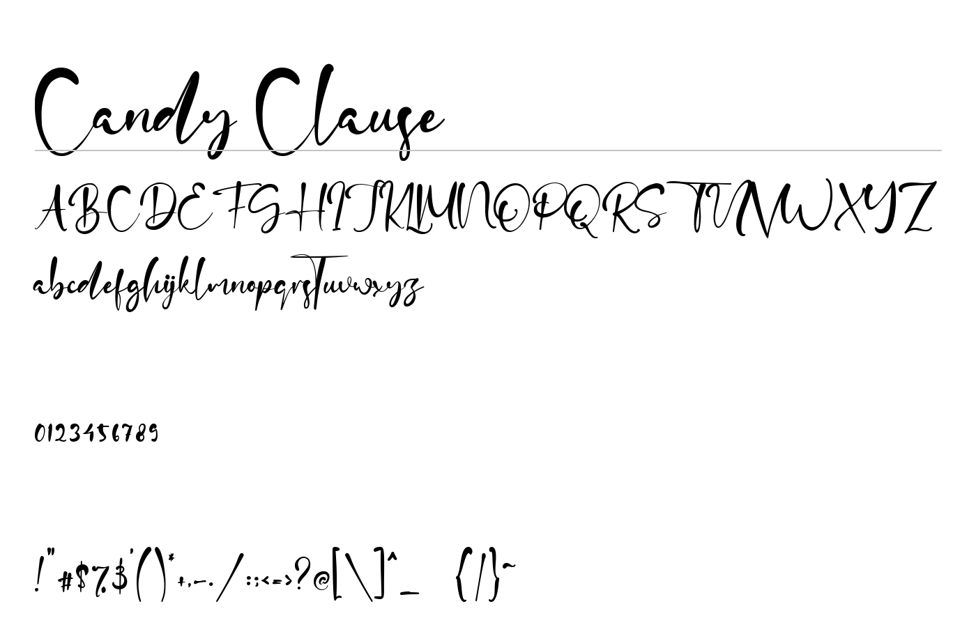 Candy Clause Font preview