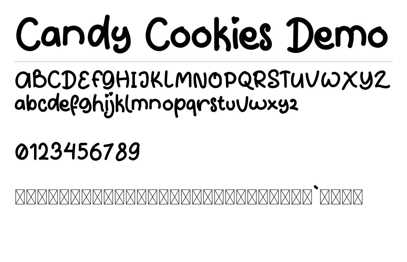 Candy Cookies Font preview