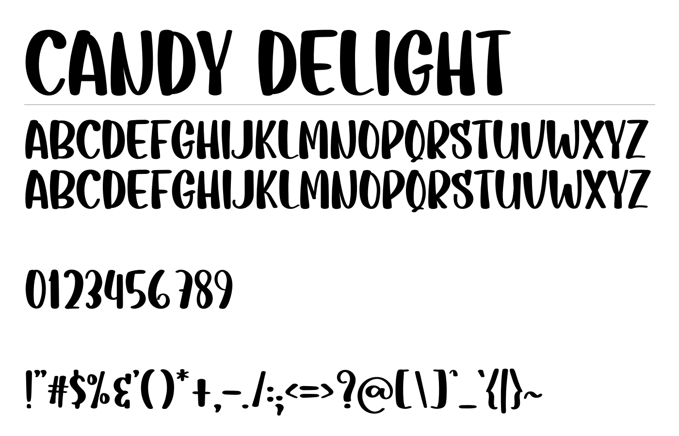 Candy Delight Font preview