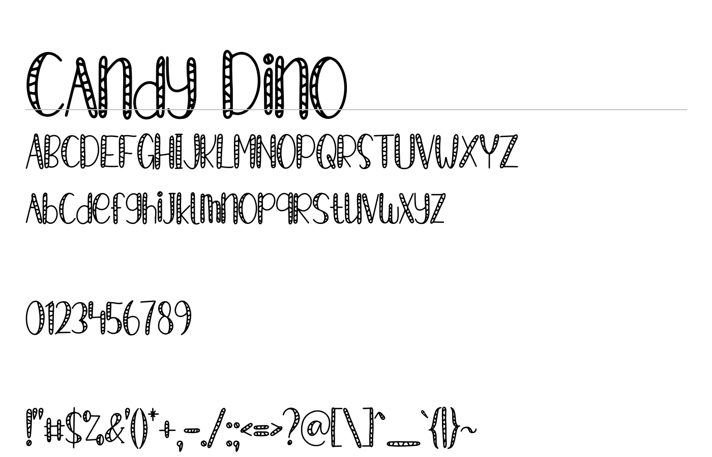 Candy Dino Font preview