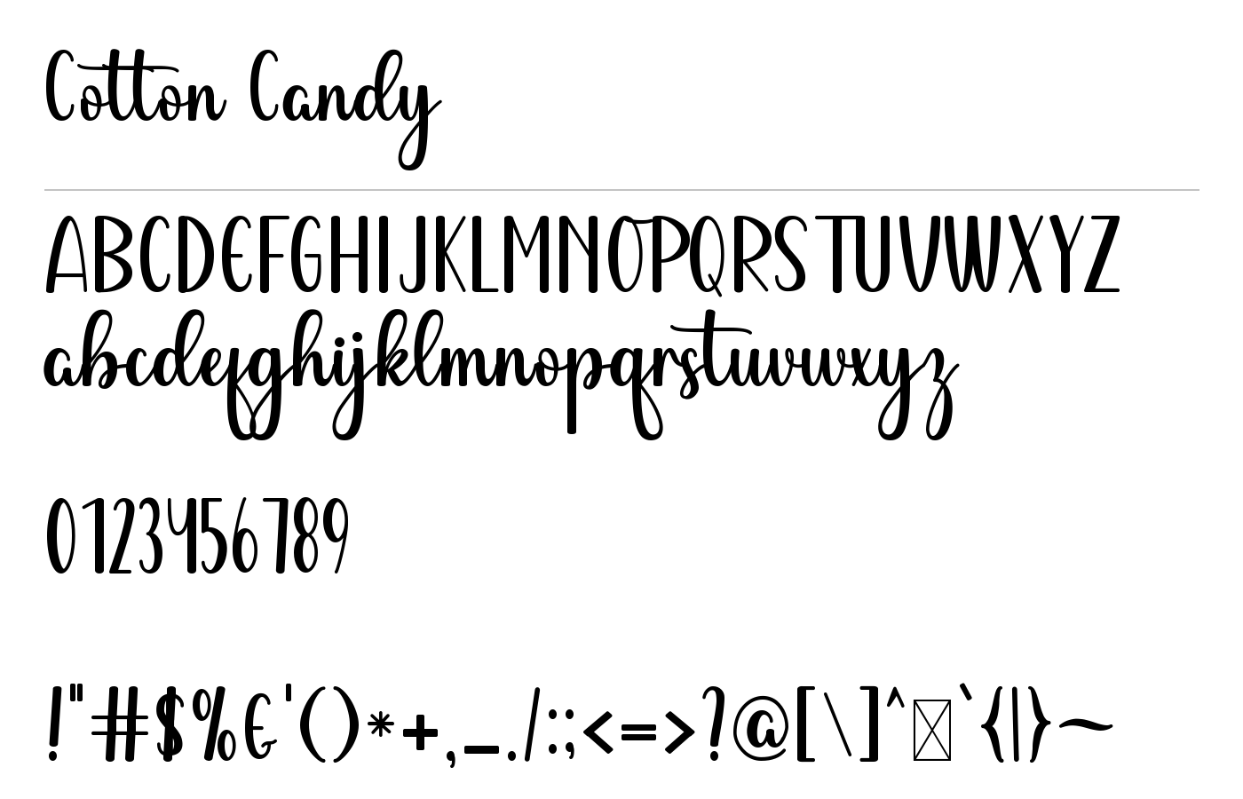 Cotton Candy Font preview