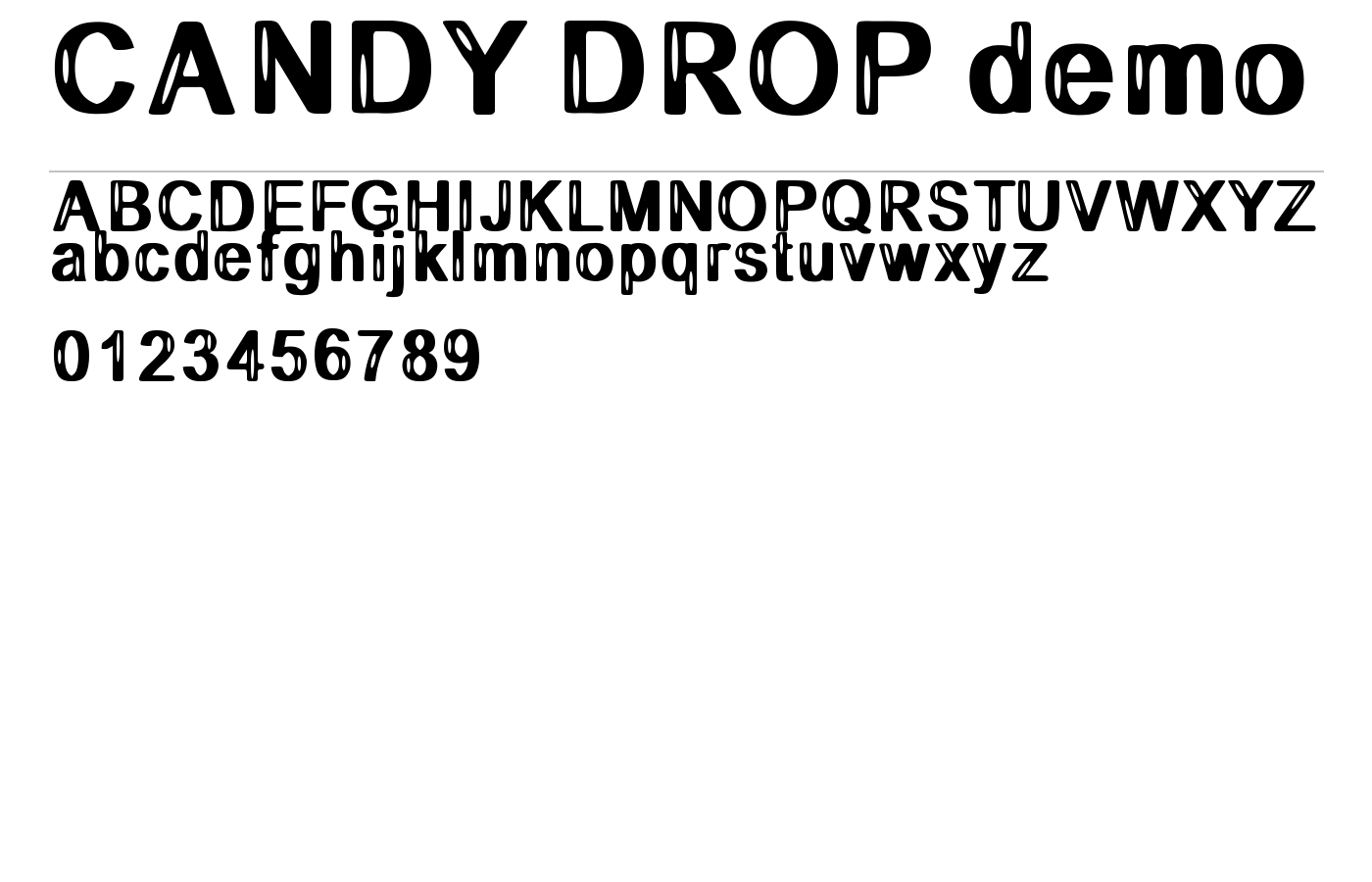 CANDY DROP demo Font preview
