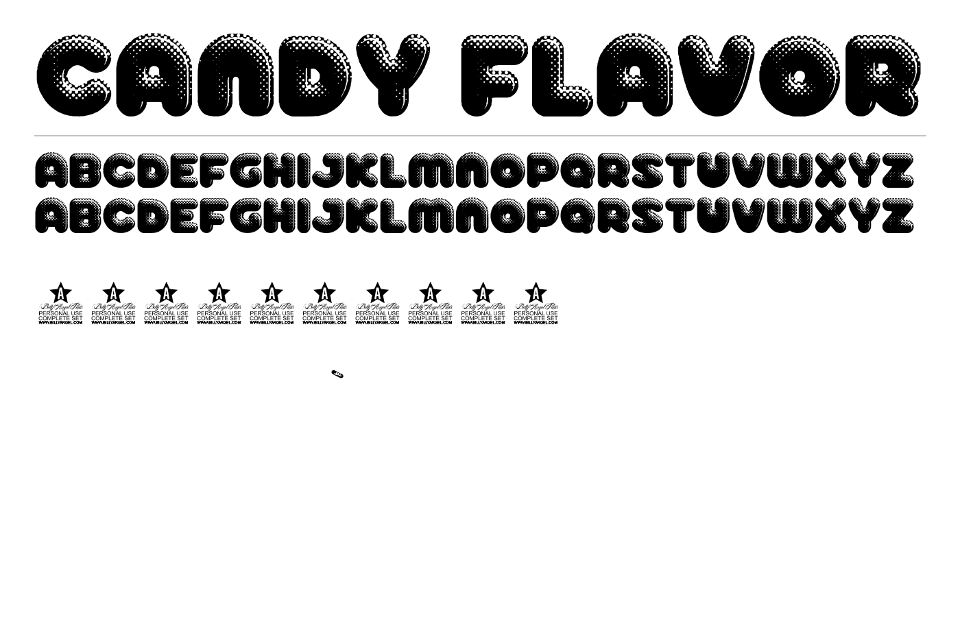 CANDY FLAVOR Font preview
