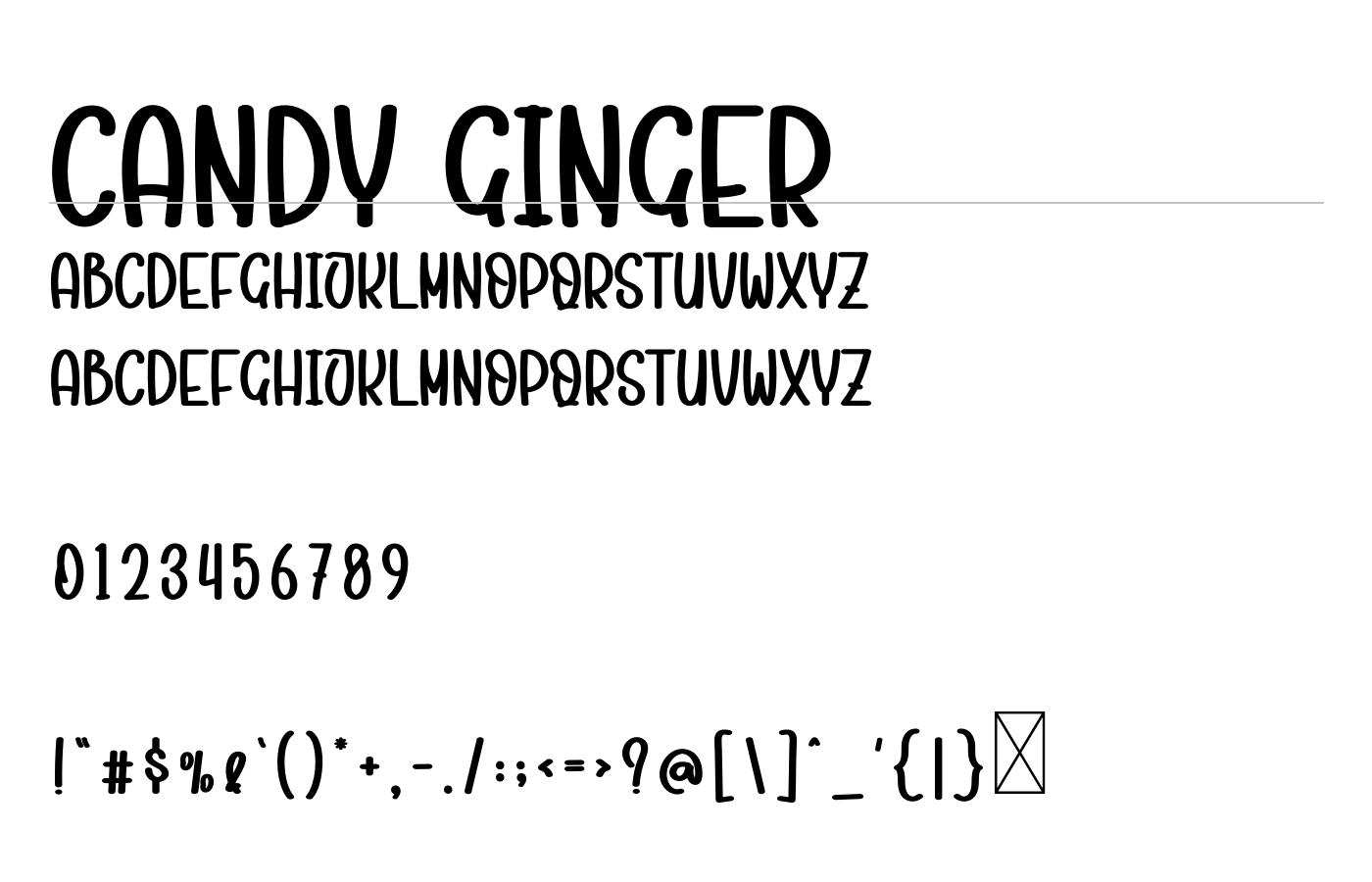 Candy Ginger Font preview