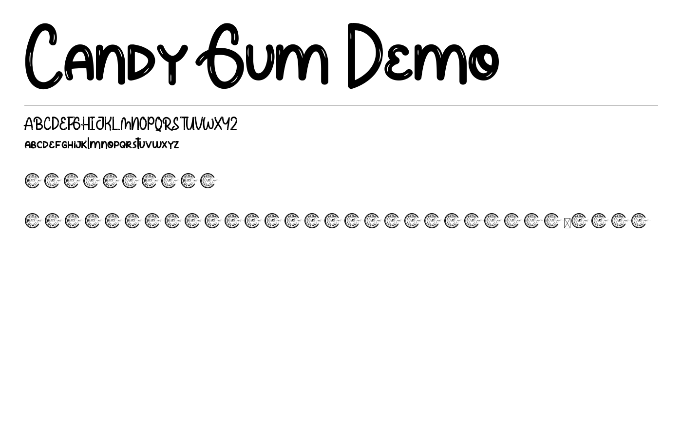 Candy Gum Demo Font preview