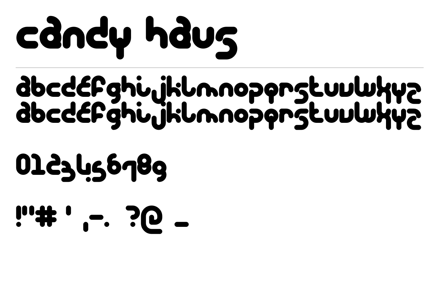 Candy Haus Font preview