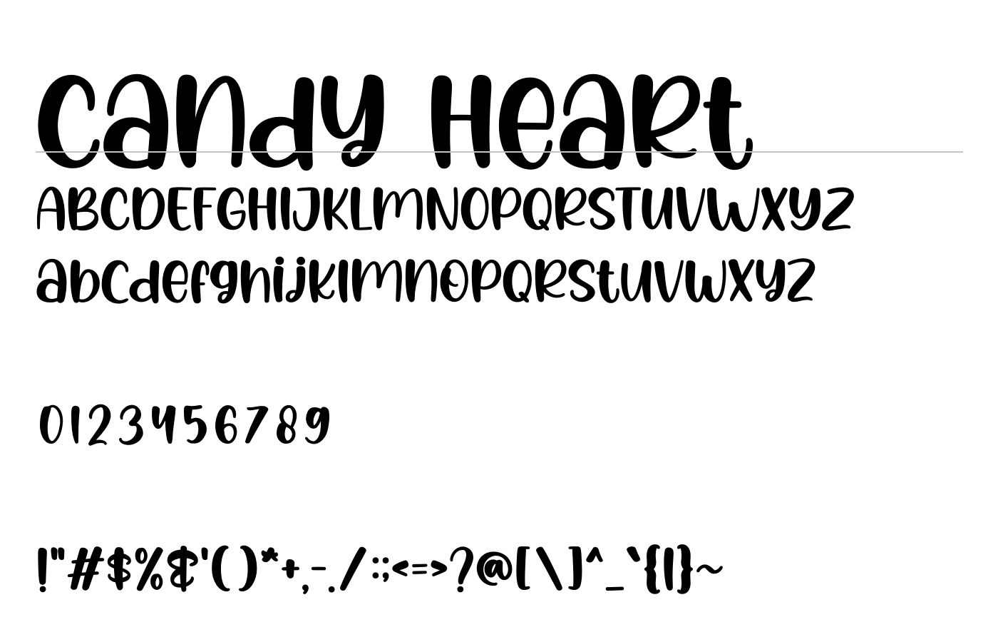 Candy Heart Font preview