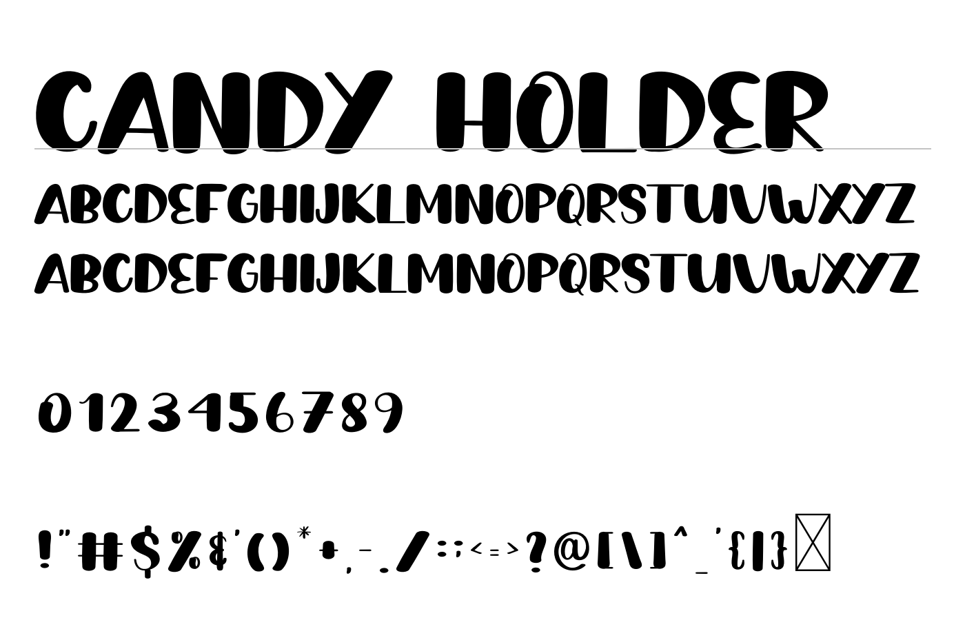 Candy Holder Font preview