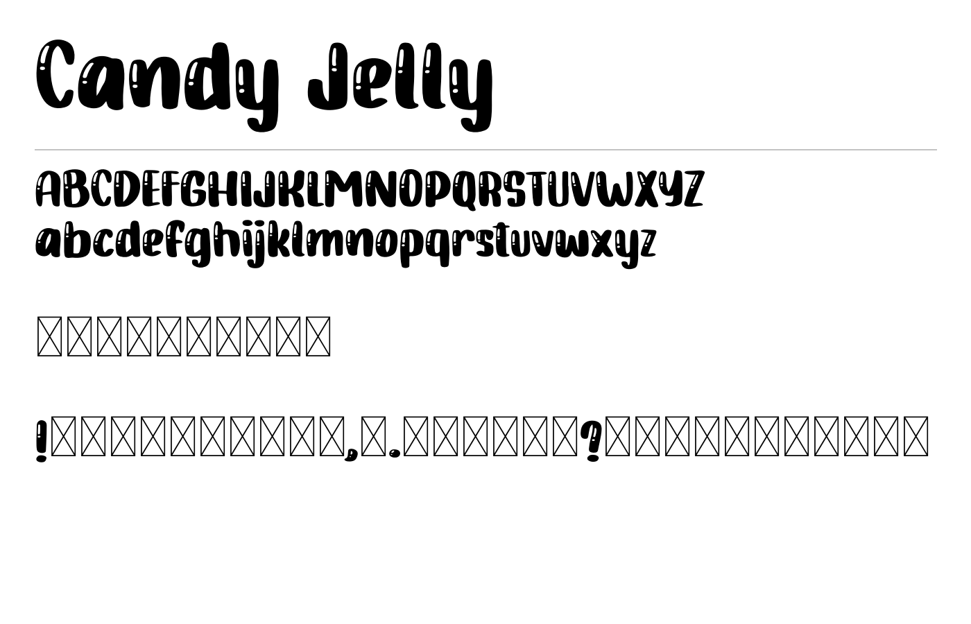 Candy Jelly Font preview