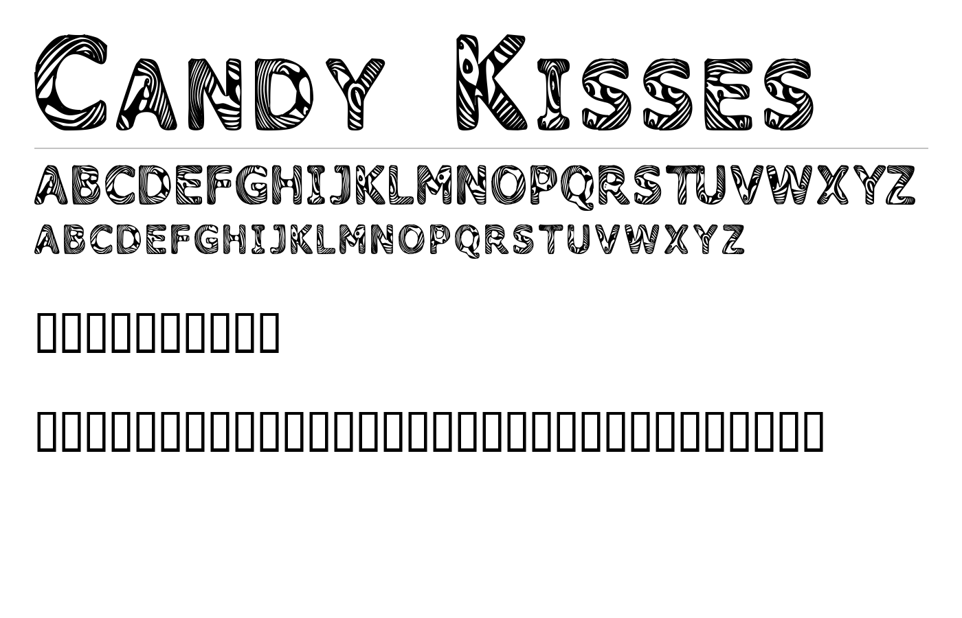 Candy Kisses Font preview