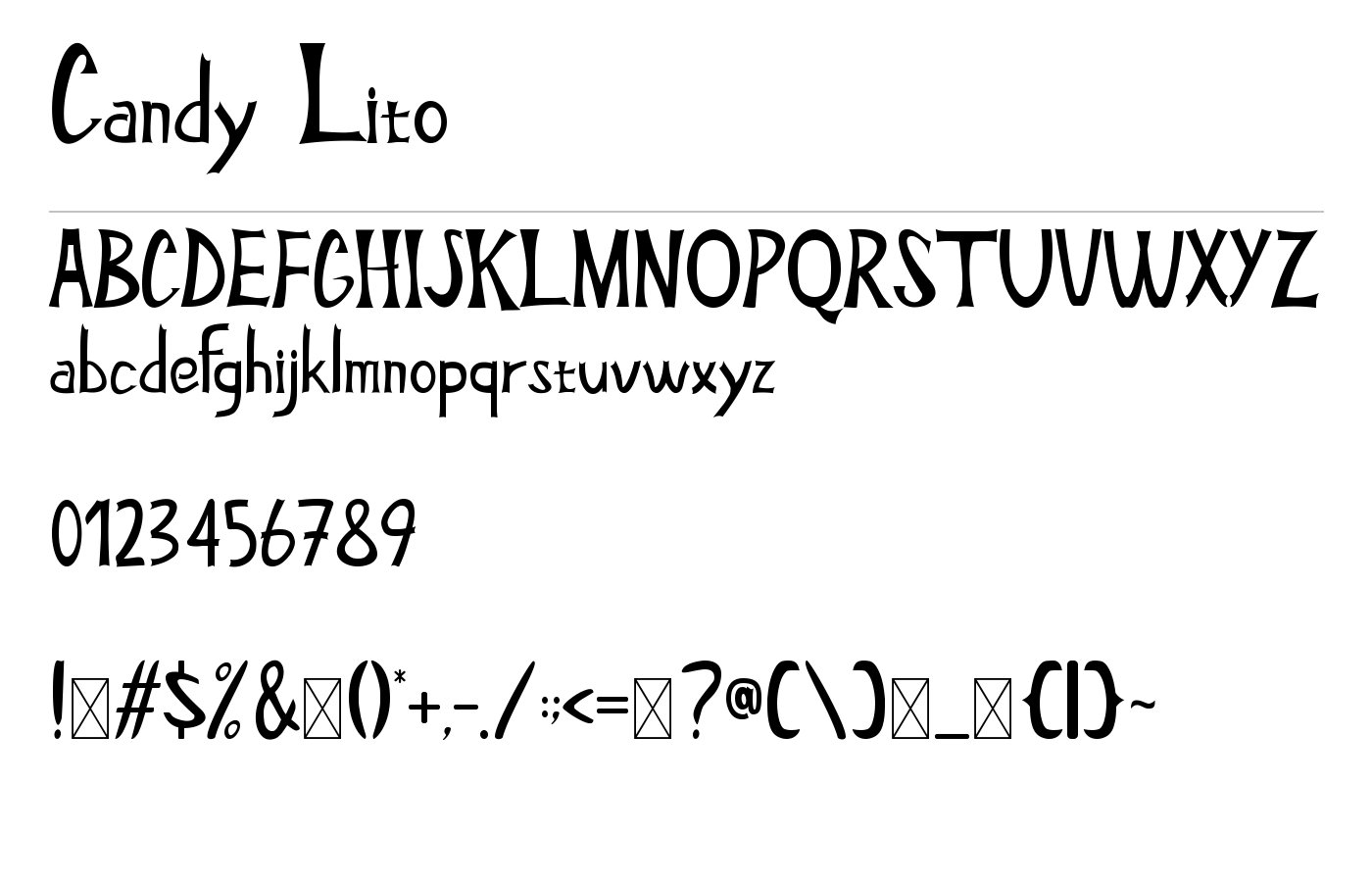 Candy Lito Font preview