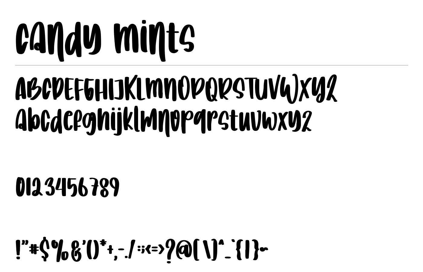 Candy Mints Font preview