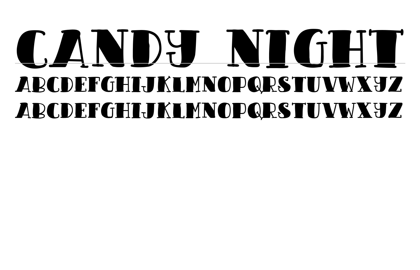 Candy Night Font preview