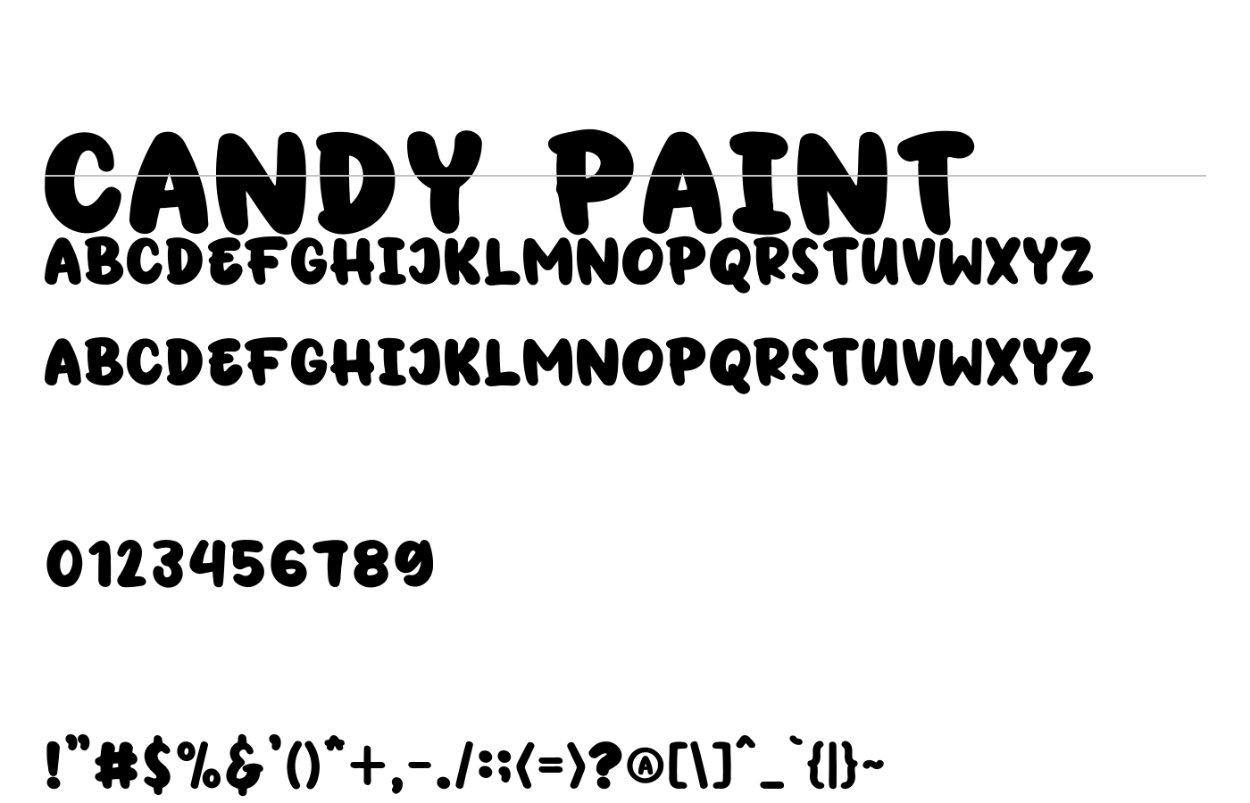 Candy Paint Font preview
