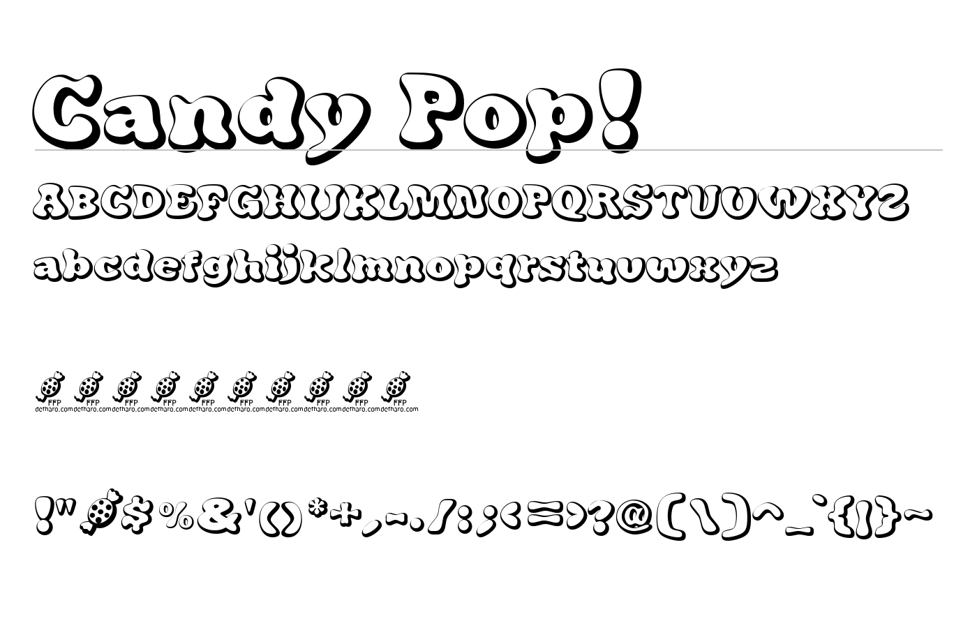 Candy Pop! Font preview