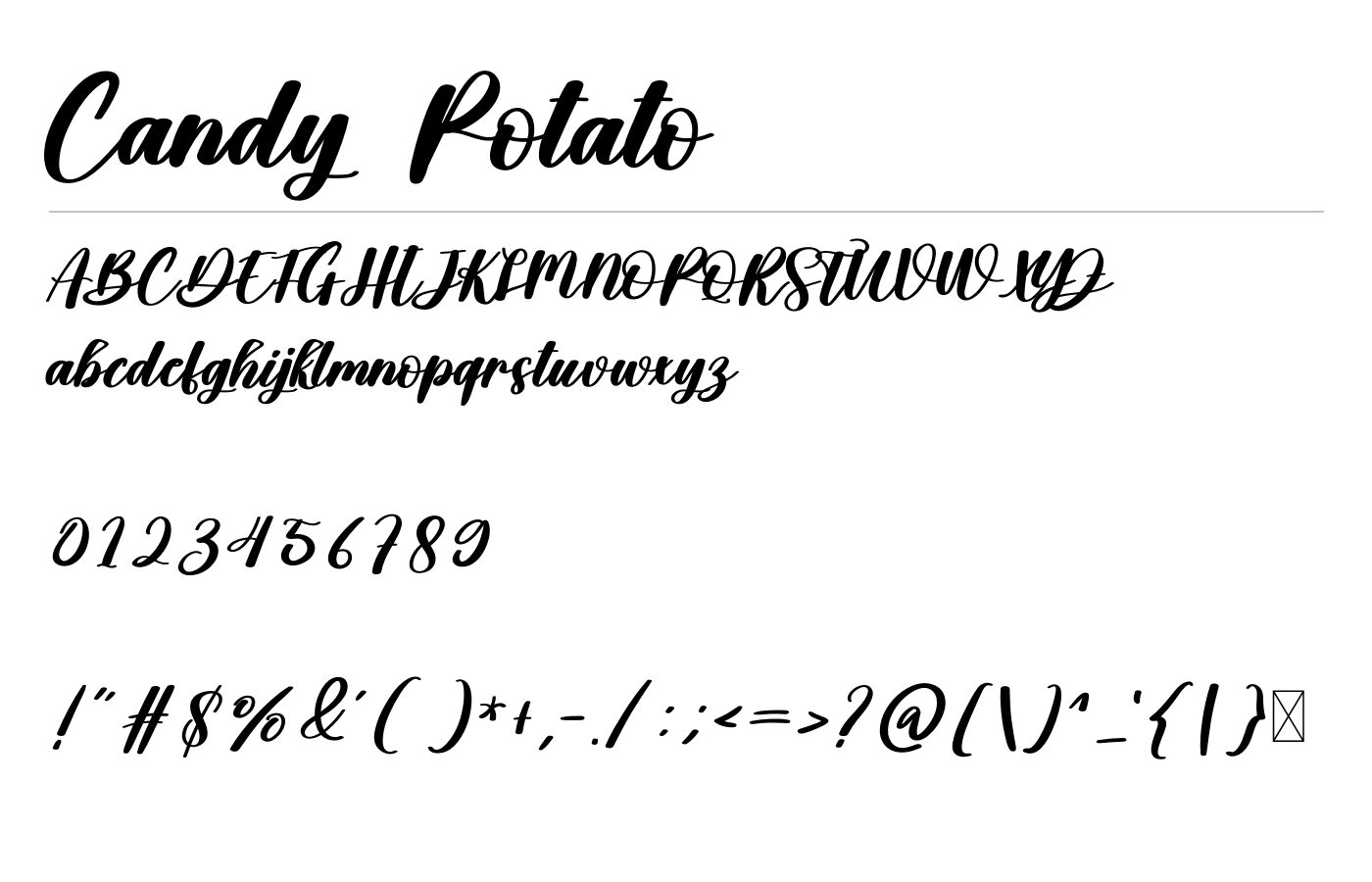 Candy Potato Font preview