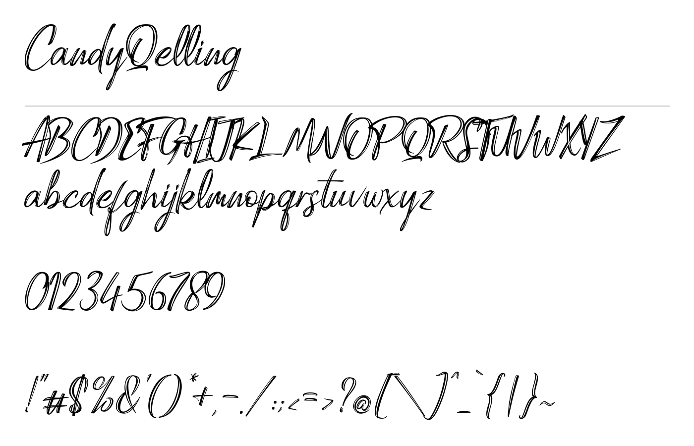 CandyQelling Font preview