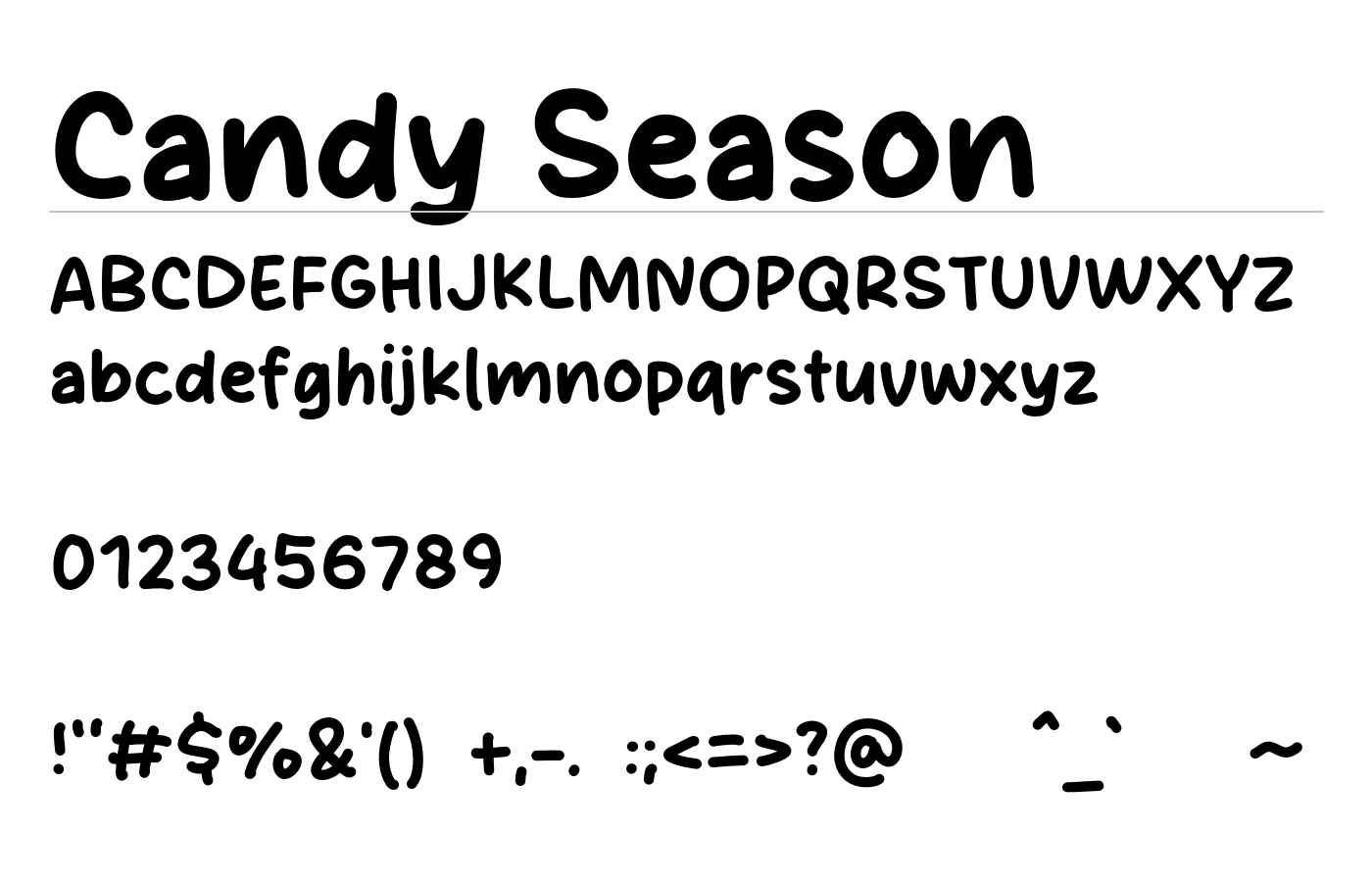 Candy Season Font preview