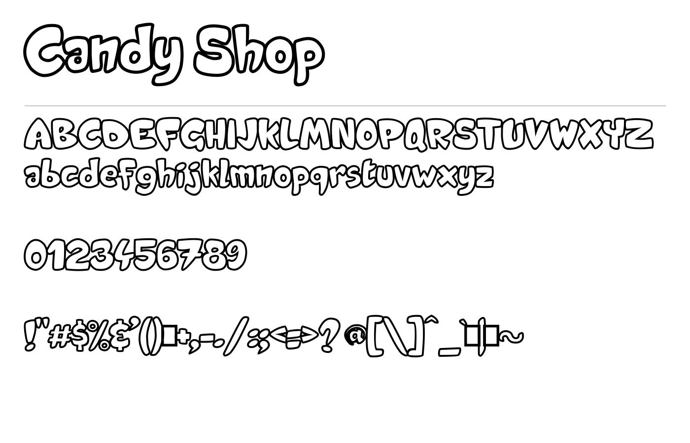 Candy Shop Font preview