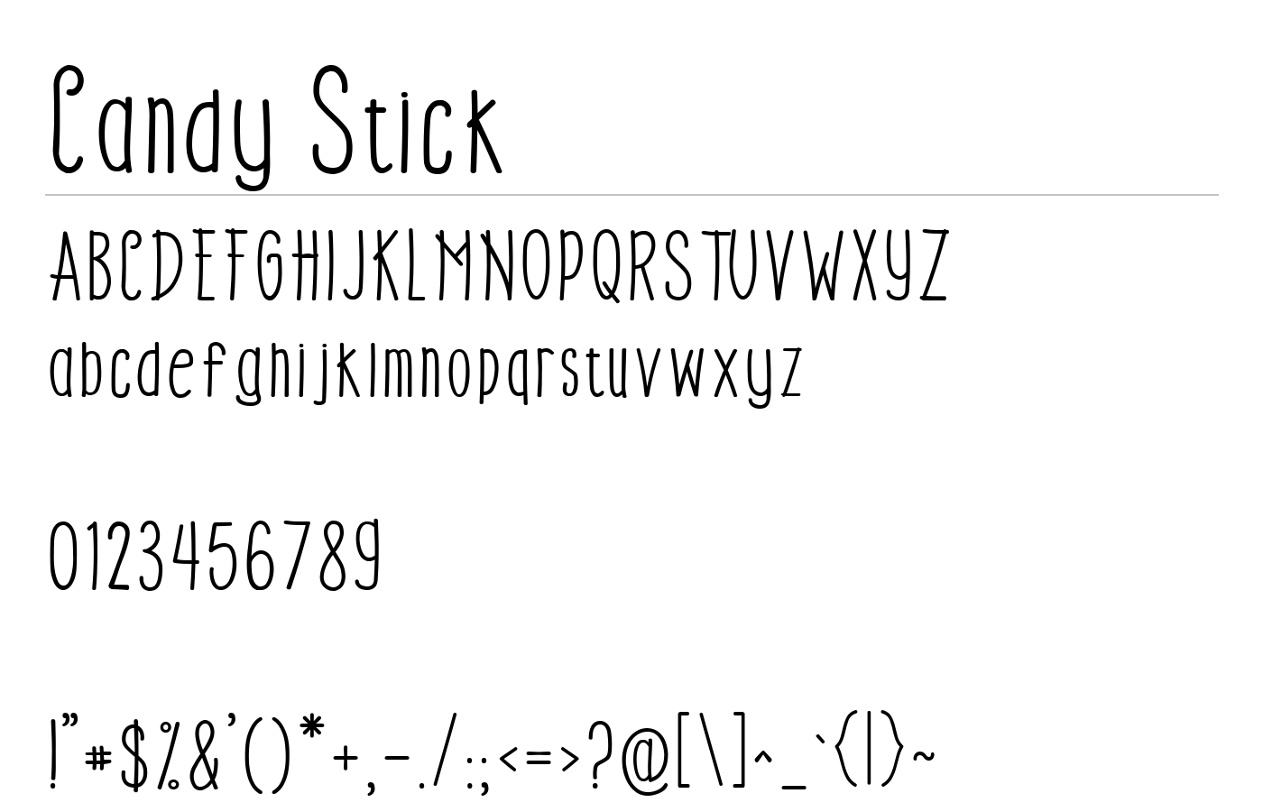 Candy Stick Font preview