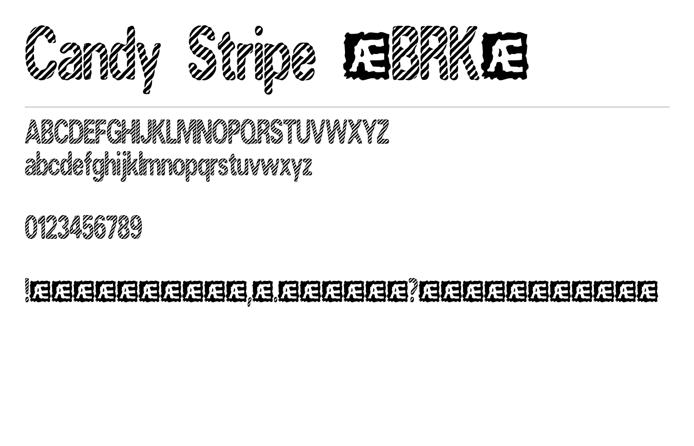 Candy Stripe (BRK) Font preview