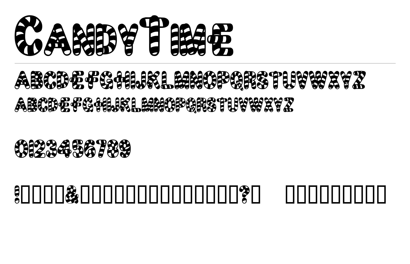 CandyTime Font preview
