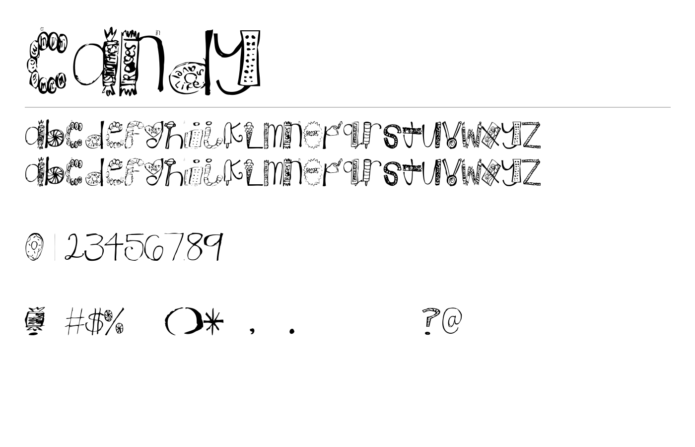 Candy Font preview