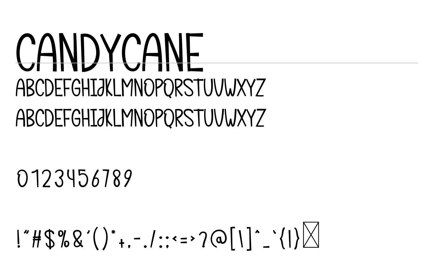 Candycane Font preview