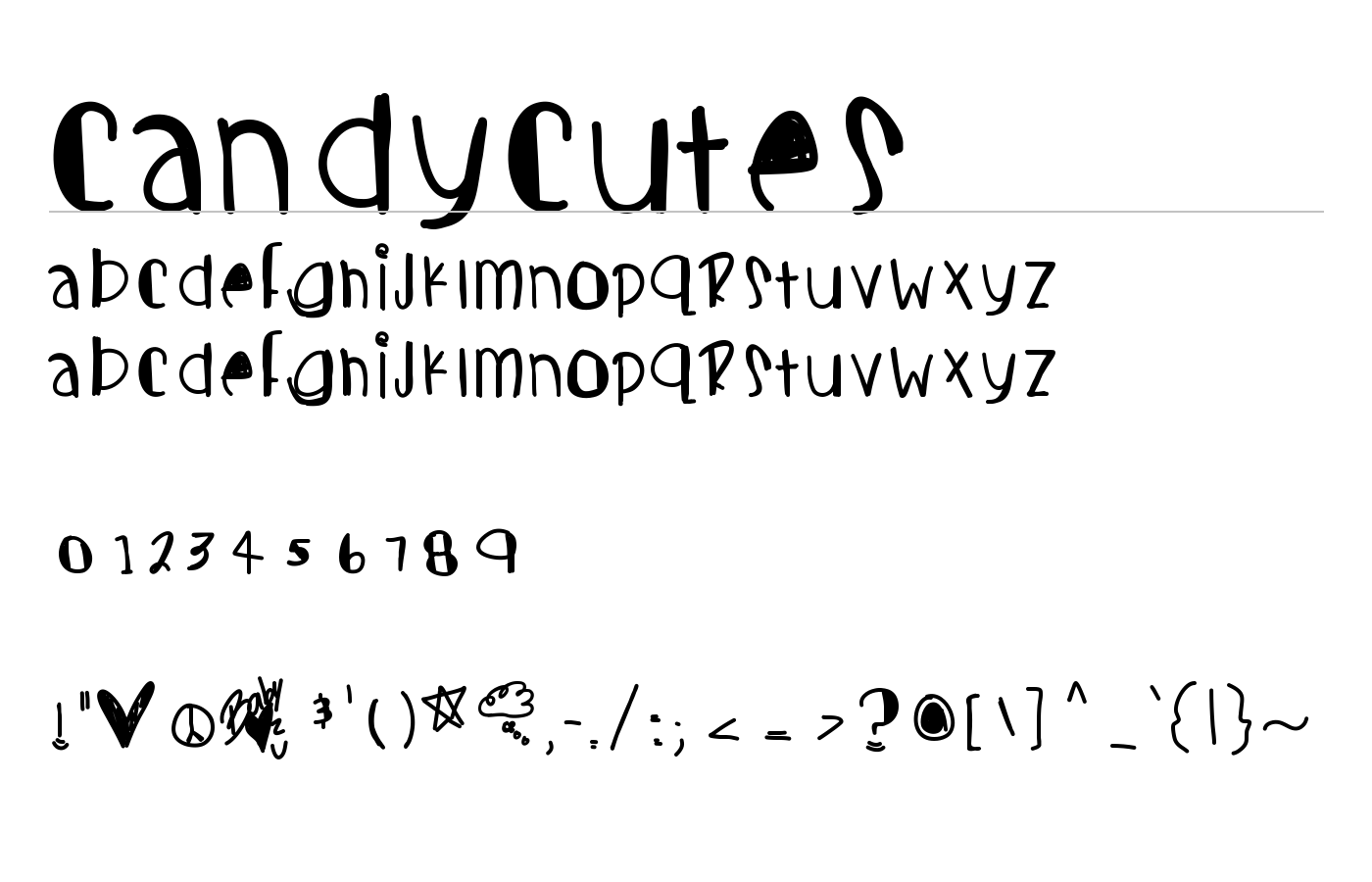 Candycutes Font preview