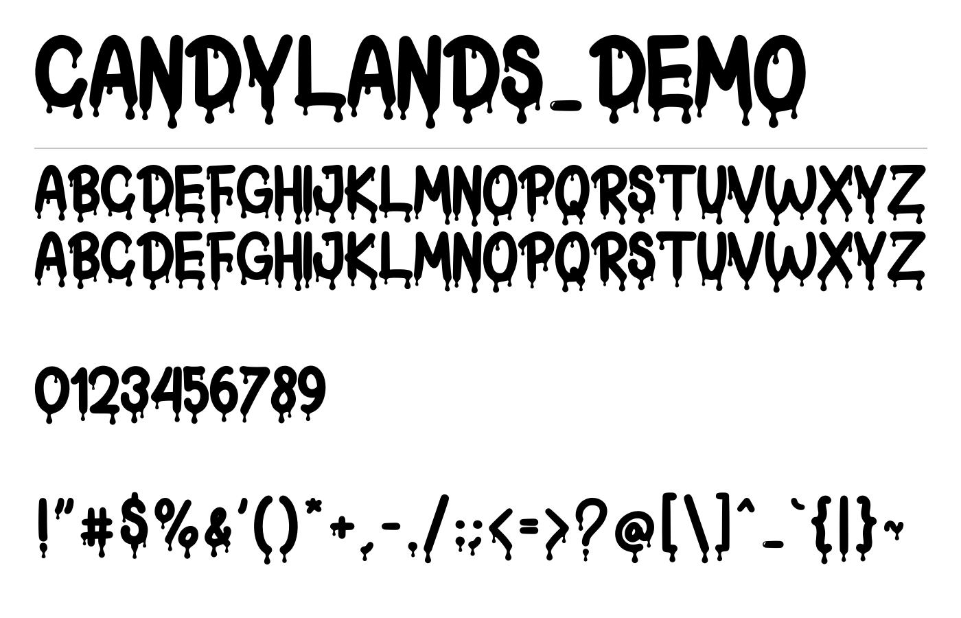 Candylands_DEMO Font preview