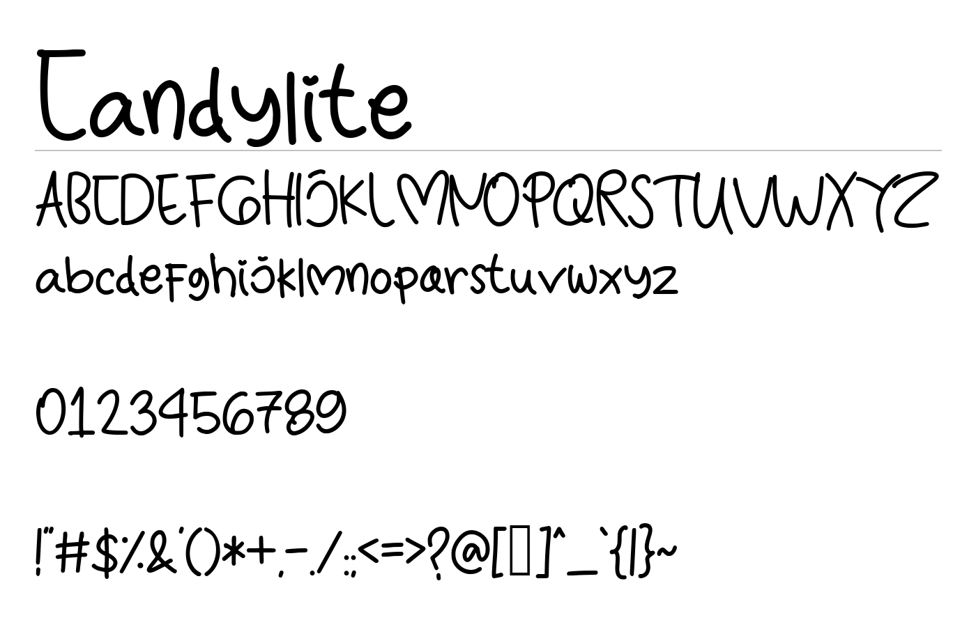 Candylite Font preview