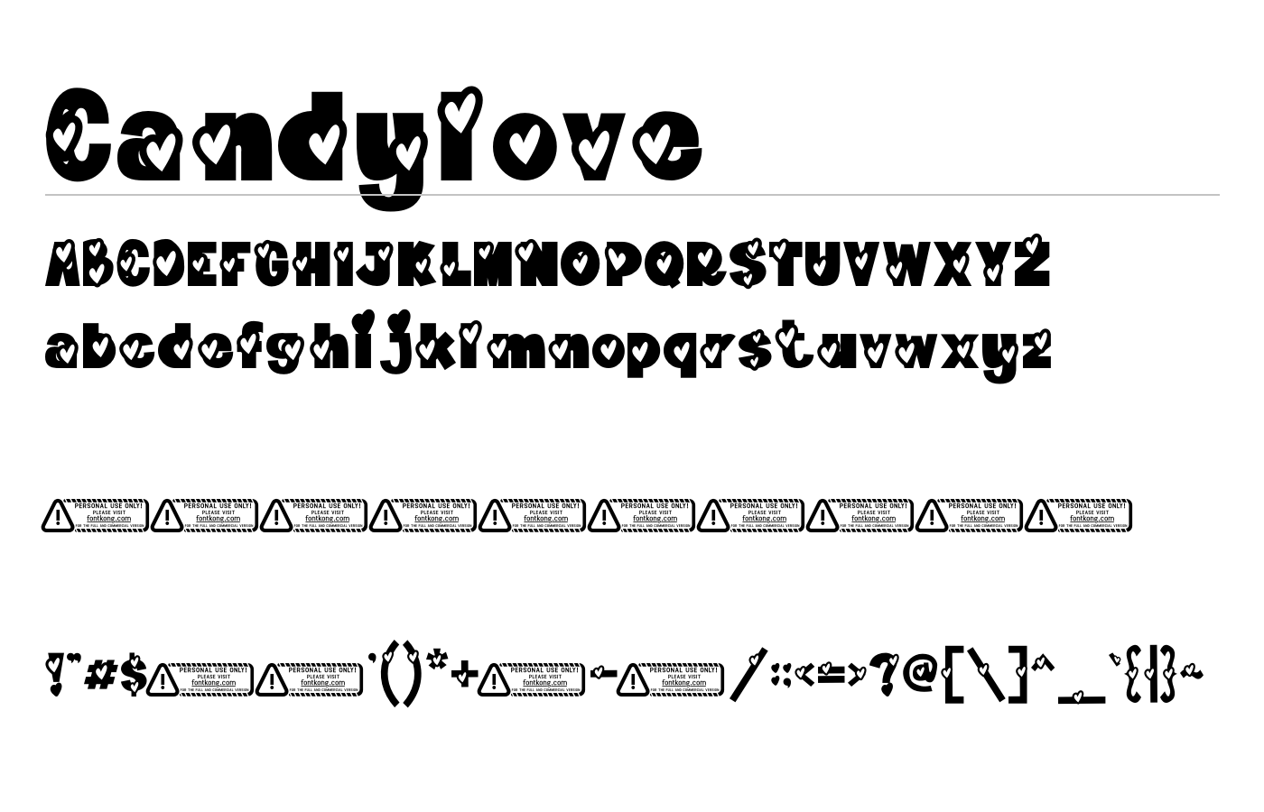 Candylove Font preview
